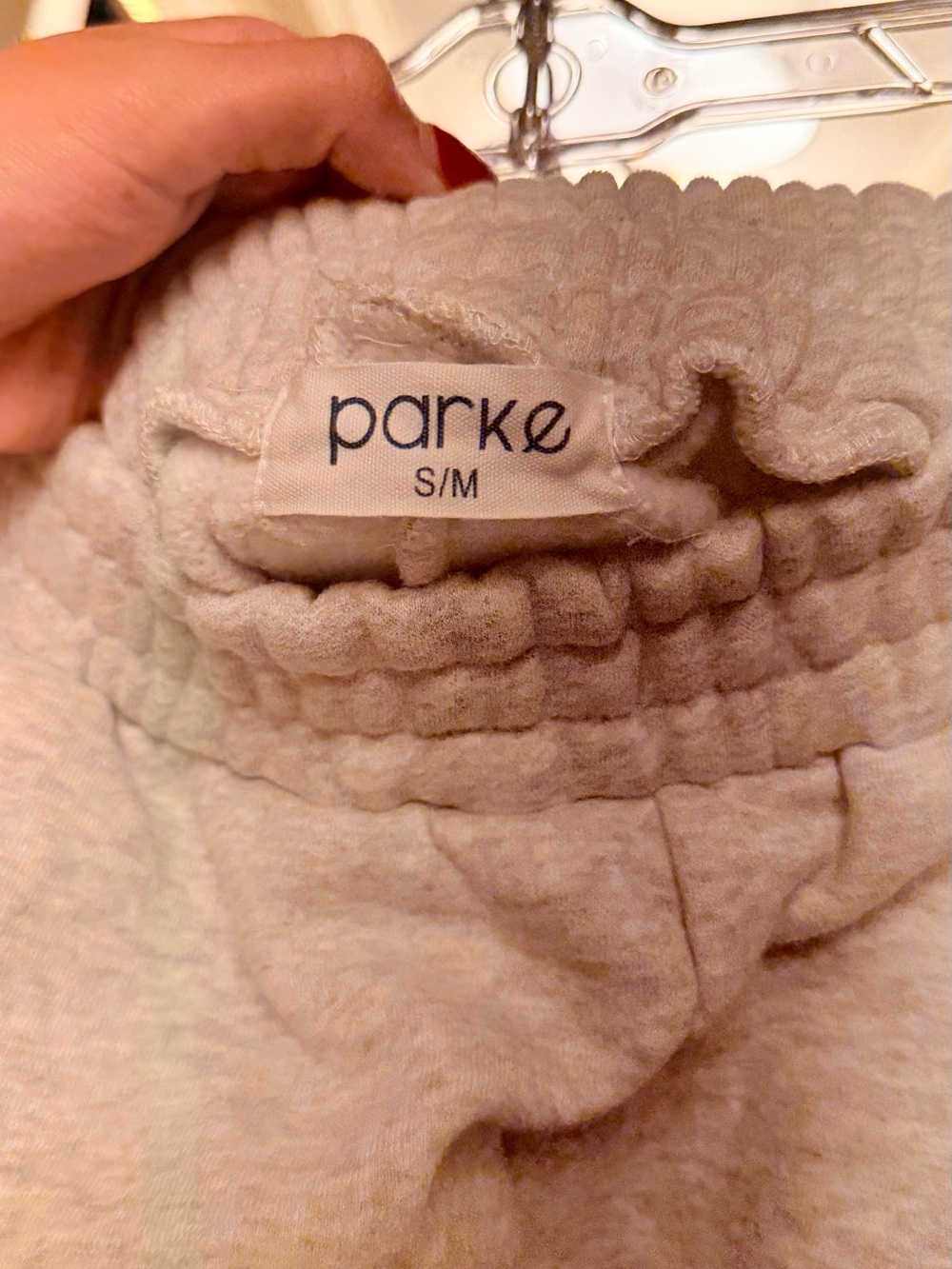parke S/M Women's Athletic Shorts in Light Taupe